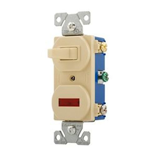 Main product image of Commercial Combo Switch, Neon Pilot Light, Stand, #14-#12 Awg 15A, Ivy, 294V-BOX