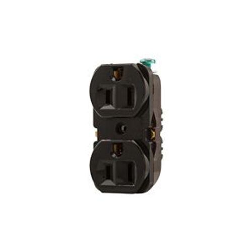 Main product image of Residential Duplex Receptacle, #14 Awg 15A 125V, Push Wire, Black, 298-2BK-BU
