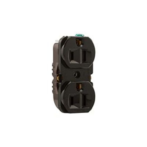 Main product image of Residential Duplex Receptacle, #14 Awg 15A 125V, Push Wire, Black, 298-2BK-BU