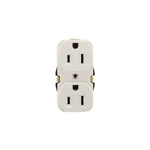 Main product image of Residential Grade Duplex Receptacle, #14 Awg 15A 125V, Push Wire, High-Impact Duplex, Bulk, 298-4W3