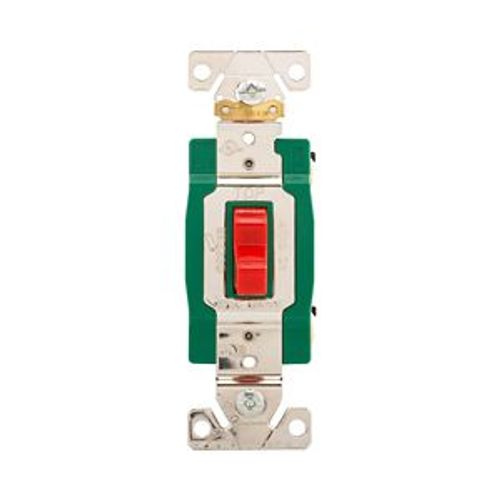Main product image of Arrow Hart Toggle Switch, #14-10 Awg 30A, 120/277V, Red, Load Type: Motor Control, Fan, 1-Pole, 3031RD