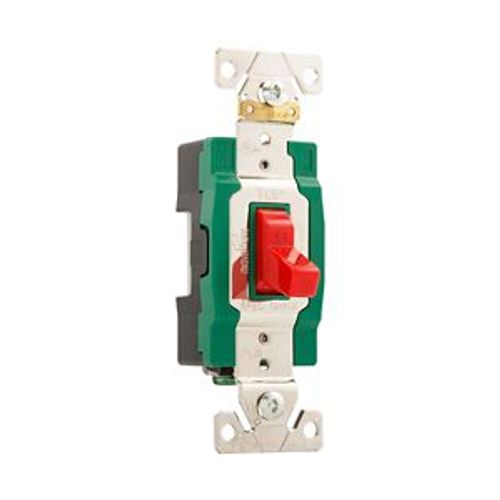 Main product image of Arrow Hart Toggle Switch, #14-10 Awg 30A, 120/277V, Red, Load Type: Motor Control, Fan, 1-Pole, 3031RD