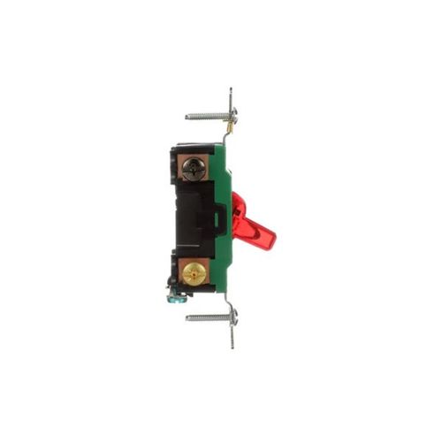 Main product image of Arrow Hart Toggle Switch, Pilot Lighted Red, #14-10 Awg 30A, 120/277V, Red, 3032PL