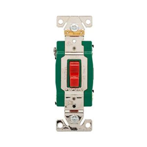 Main product image of Arrow Hart Toggle Switch, #14-10 Awg 30A, 120/277V, Red, Load Type: Motor Control, Fan, 2-Pole, 3032RD