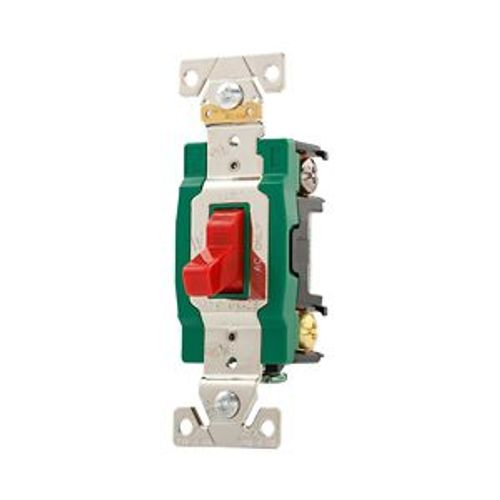 Main product image of Arrow Hart Toggle Switch, #14-10 Awg 30A, 120/277V, Red, Load Type: Motor Control, Fan, 2-Pole, 3032RD