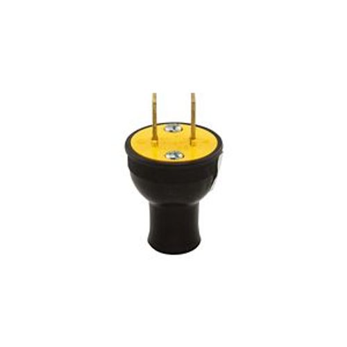 Main product image of Straight Blade Plug, #14-10 Awg 15A, 125V, Black Rubber, 1-15P, 2-Pole, 2-Wire, Screw, 3123BK-BOX