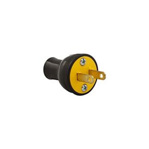 Main product image of Straight Blade Plug, #14-10 Awg 15A, 125V, Black Rubber, 1-15P, 2-Pole, 2-Wire, Screw, 3123BK-BOX