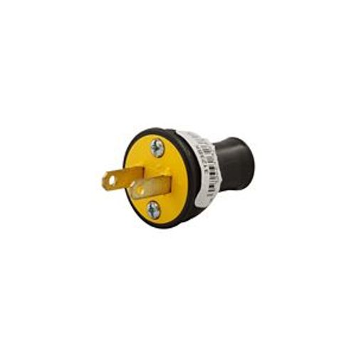 Main product image of Straight Blade Plug, #14-10 Awg 15A, 125V, Black Rubber, 1-15P, 2-Pole, 2-Wire, Screw, 3123BK-BOX