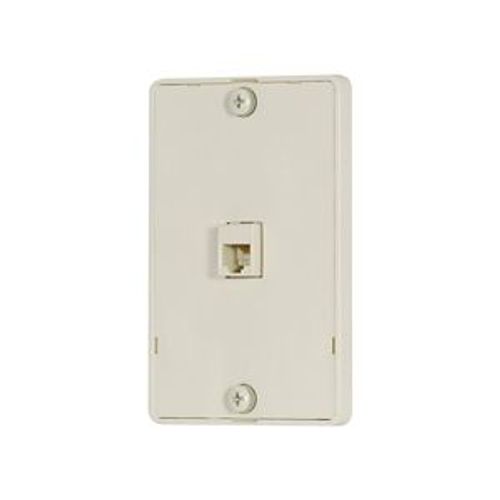 Main product image of Wallplate w/ Connector, Residential Telephone, Light Almond, Data/Voice Modular Jack, 630A, 3521-4LA
