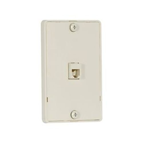 Main product image of Wallplate w/ Connector, Residential Telephone, Light Almond, Data/Voice Modular Jack, 630A, 3521-4LA