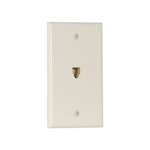 Main product image of Wallplate w/ Connector, Residential Telephone, Light Almond, Data/Voice Modular Jack, 625B4, 3532-4LA
