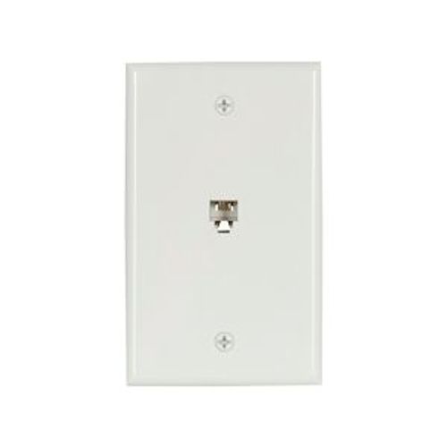 Main product image of Wallplate w/ Connector, Residential Telephone, Box, Data/Voice Modular Jack, 3532-4W
