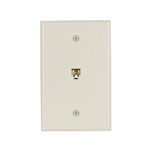 Main product image of Telephone Jack Wallplate, Light Almond, Surface, 625B4, 4-Conductor Jack, Rj11, Rj14, Jack, 3533-4LA
