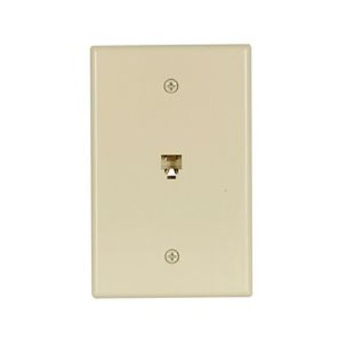 Main product image of Telephone Jack Wallplate, Ivory, Surface, 625B4, 4-Conductor Jack, Rj11, Rj14, 3533-4V