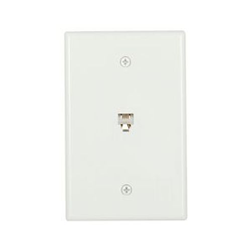 Main product image of Telephone Jack Wallplate, White, Surface, 625B4, 4-Conductor Jack, Rj11, Rj14, 3533-4W