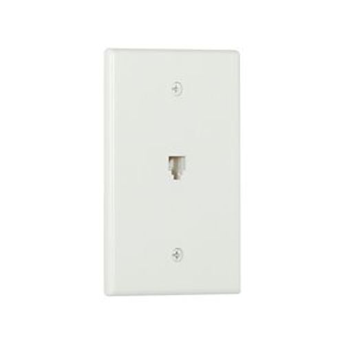Main product image of Telephone Jack Wallplate, White, Surface, 625B4, 4-Conductor Jack, Rj11, Rj14, 3533-4W