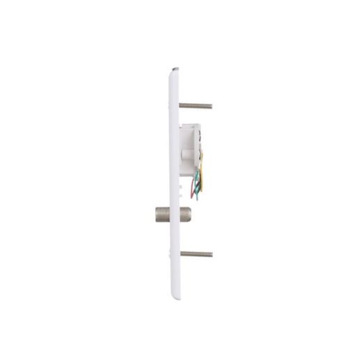 Main product image of Telephone Jack & Coaxial Adapter Wallplate, White, Surface & Coax Adapter, Type F, Rj11, Rj14, 3536-4W