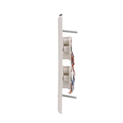 Main product image of Wallplate w/ Connector, (2) 4-Conductor Jacks, Residential Telephone, Data/Voice Modular Jack, 3547-4W