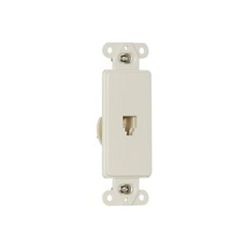 Main product image of 4-Conductor Telephone Jack Decorator Insert, Light Almond, Surface, Type 625, 4-Conductor Jack, 3560-4LA