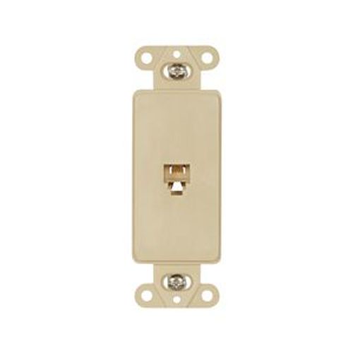 Main product image of Decorator Insert w/ Connector, 4-Conductor Data/Voice Modular Jack, Ivory, Type 625, 3560-4V