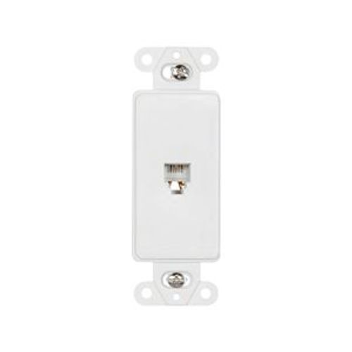 Main product image of 4-Conductor Telephone Jack Decorator Insert, White, Surface, Type 625, 3560-4W