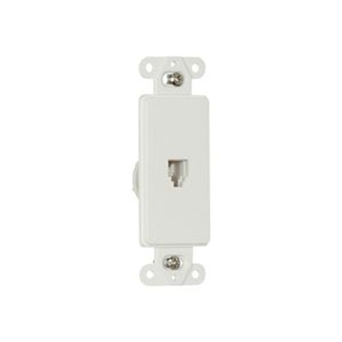 Main product image of 4-Conductor Telephone Jack Decorator Insert, White, Surface, Type 625, 3560-4W