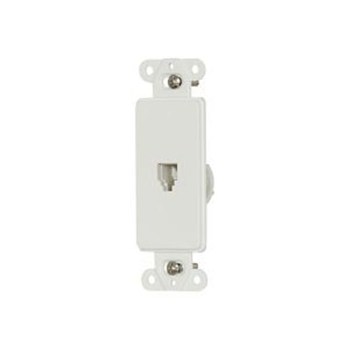 Main product image of 4-Conductor Telephone Jack Decorator Insert, White, Surface, Type 625, 3560-4W
