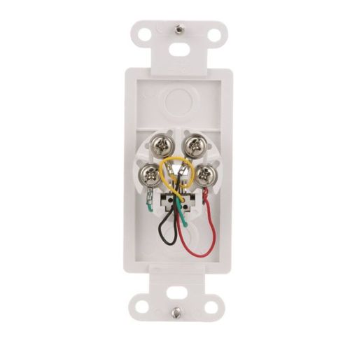 Main product image of 4-Conductor Telephone Jack Decorator Insert, White, Surface, Type 625, 3560-4W