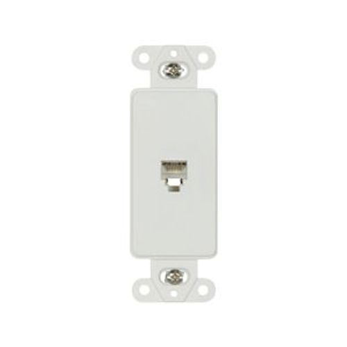 Main product image of Decorator Insert w/ Connector, 6-Conductor Data/Voice Modular Jack, Type 625, 3560-6W