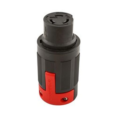 Main product image of Locking Connector, #10-6Awg 50A, 600 Vac, 250Vdc, Black, Red, Pro Grip, 2-Pole 3-Wire, 3762EX