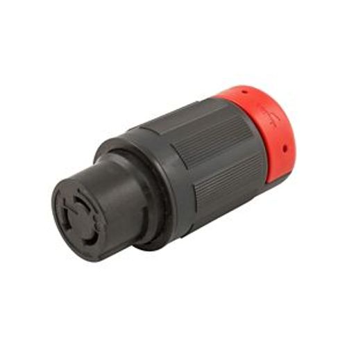 Main product image of Locking Connector, #10-6Awg 50A, 600 Vac, 250Vdc, Black, Red, Pro Grip, 2-Pole 3-Wire, 3762EX