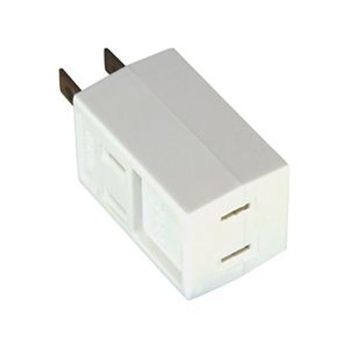 Main product image of 3 Outlet Cube Tap, Single Receptacle To 3 Outlets, Box, 15A, 125V, White, 1-15R, Nema 1-15R, 400W-BOX