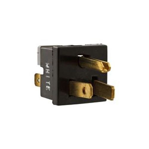Main product image of Panel Mount/Snap-In Plug, #14-12 Awg, 15A, Snap-In, Panel, 125V, Solder Connect, Black, Solder, 4049BK-BU