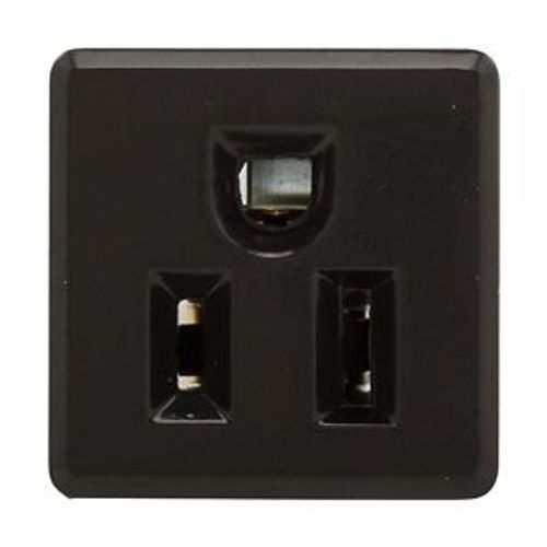 Main product image of Panel Mount/Snap-In Single Receptacle, #14-12 Awg 15A, Snap-In, Panel, 125V, Quick Connect, 4067-01BK-BU