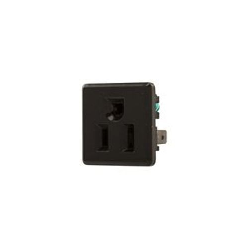 Main product image of Panel Mount/Snap-In Single Receptacle, #14-12 Awg 15A, Snap-In, Panel, 125V, Quick Connect, 4067-01BK-BU