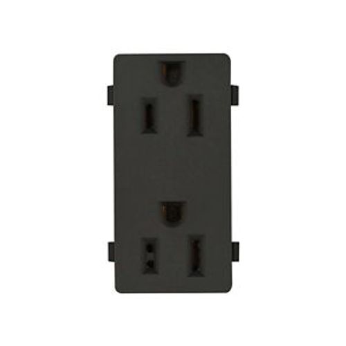 Main product image of Panel Mount/Snap-In Duplex Receptacle, #14-12 Awg 15A, Snap-In, Panel, 125V, Black, 4070-6BK-BU