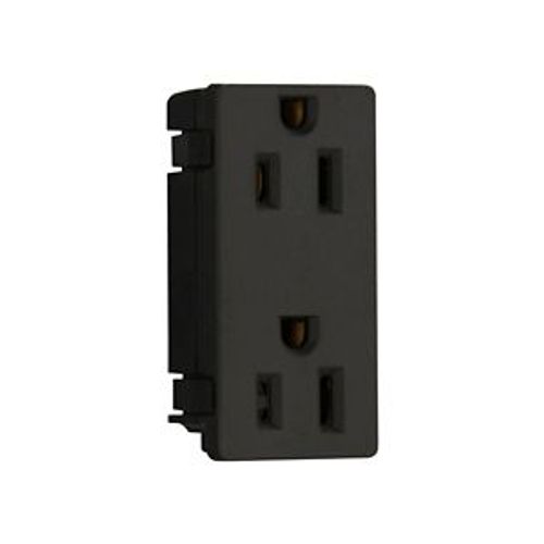 Main product image of Panel Mount/Snap-In Duplex Receptacle, #14-12 Awg 15A, Snap-In, Panel, 125V, Black, 4070-6BK-BU