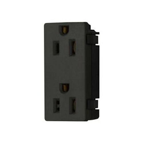 Main product image of Panel Mount/Snap-In Duplex Receptacle, #14-12 Awg 15A, Snap-In, Panel, 125V, Black, 4070-6BK-BU