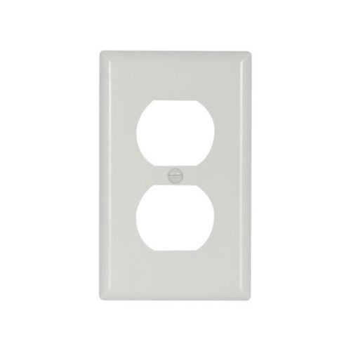 Main product image of Duplex Receptacle Wallplate, 10% Deeper Than Standard Size, White, Thermoset, 1-Gang, 4132W-BOX