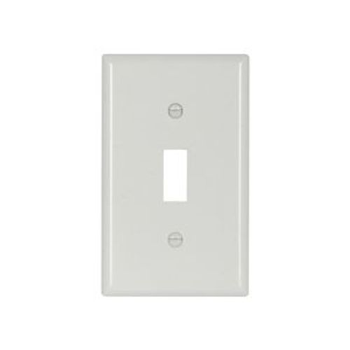 Main product image of Toggle Wallplate, 10% Deeper Than Standard Size, White, Toggle Cutout, Thermoset, Single-Gang, 4134W-BOX
