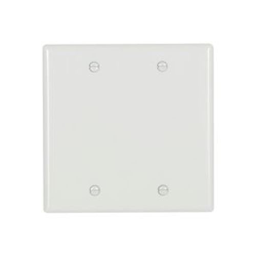 Main product image of Blank Wallplate, 10% Deeper Than Standard Size, White, Blank Cutout, Thermoset, 2-Gang, 4137W-BOX