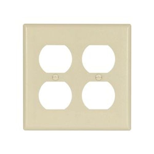 Main product image of Duplex Receptacle Wallplate, 10% Deeper Than Standard Size, Ivory, Toggle Cutout, Thermoset, 4150V-BOX