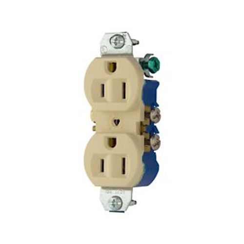 Main product image of Residential Duplex Receptacle, #14-10 Awg 15A 125V, SideAnd Push, Ivory, High-Impact Duplex, 4270V