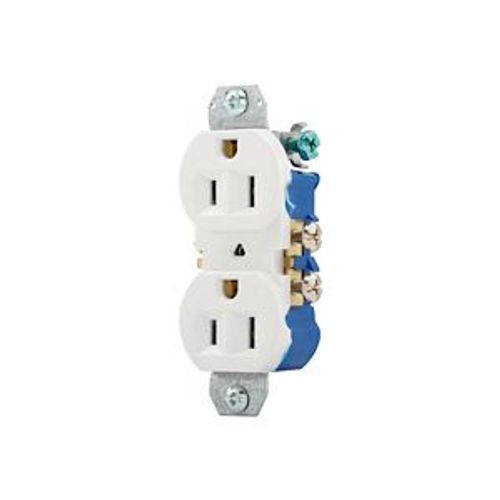 Main product image of Residential Grade Duplex Receptacle, #14-10 Awg 15A 125V, SideAnd Push, High-Impact Duplex, 4270W
