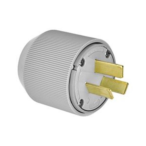 Main product image of Arrow Hart Extra Heavy-DutyAuto Grip Plug, #12-4Awg 50A, 125/250V, Gray w/ Neoprene Gasket, 4524N