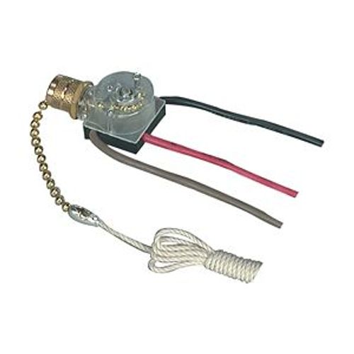 Main product image of Commercial Switch, 3A, 6A, 125/250V, Pull Chain, Brass, Canopy, Polycarbonate, Two-Way, 460-BOX