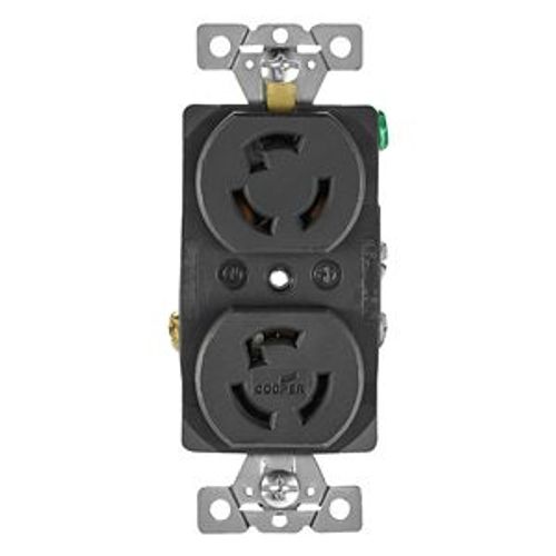 Main product image of Safety Grip Locking Receptacle, #14-10 Awg, 15A, Industrial, 125V, Back And Side Wiring, Black, 4700