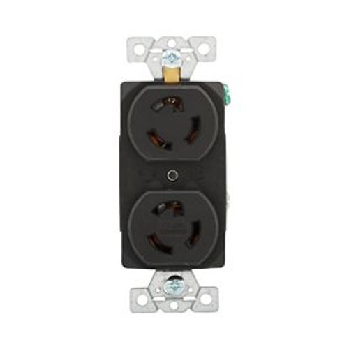 Main product image of Safety Grip Locking Receptacle, #14-10 Awg, 15A, Industrial, 277V, Back And Side Wiring, Black, 4750