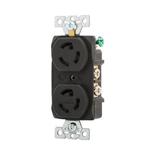 Main product image of Safety Grip Locking Receptacle, #14-10 Awg, 15A, Industrial, 277V, Back And Side Wiring, Black, 4750