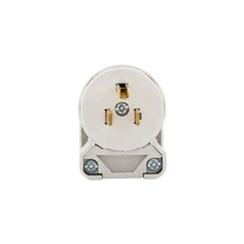 Main product image of Arrow Hart Straight Blade Angled Plug, #18-12 Awg 15A, 125V, White, Vinyl, 5-15P, 2-Pole 3-Wire, 4867ANW-BOX
